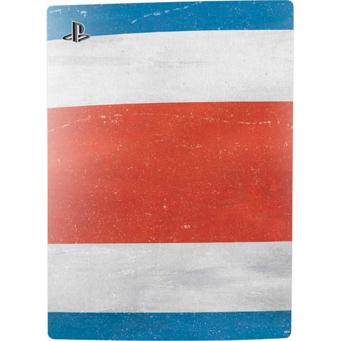 Costa Rican Flag Distressed PS5 Digital Edition Console Skin